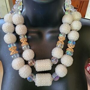 Fashion statement huge chunky acrylic bridal necklace jewelry